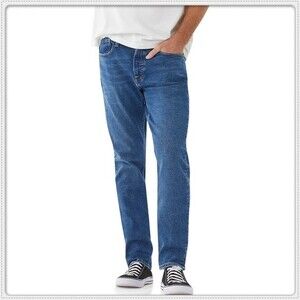 Men’s Free Assembly Athletic Slim Fit Medium Wash Denim Jeans, Size 30/32